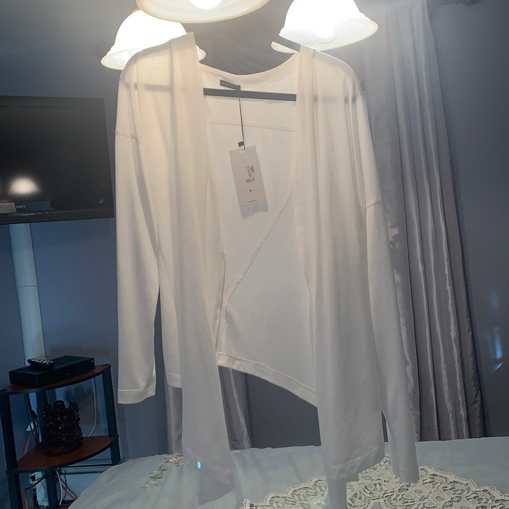 White cardigan